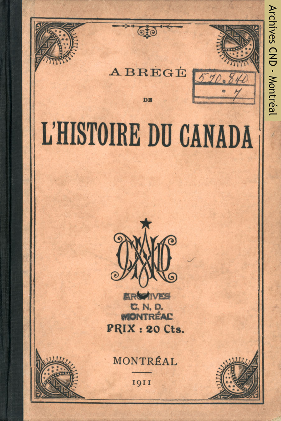 Abrégé de l'histoire du Canada (要約カナダ史）