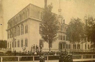 Notre-Dame Convent / Maternity of the Blessed Virgin Mary Elementary School, institution fondée en 1860, Bourbonnais, Illinois, États-Unis 